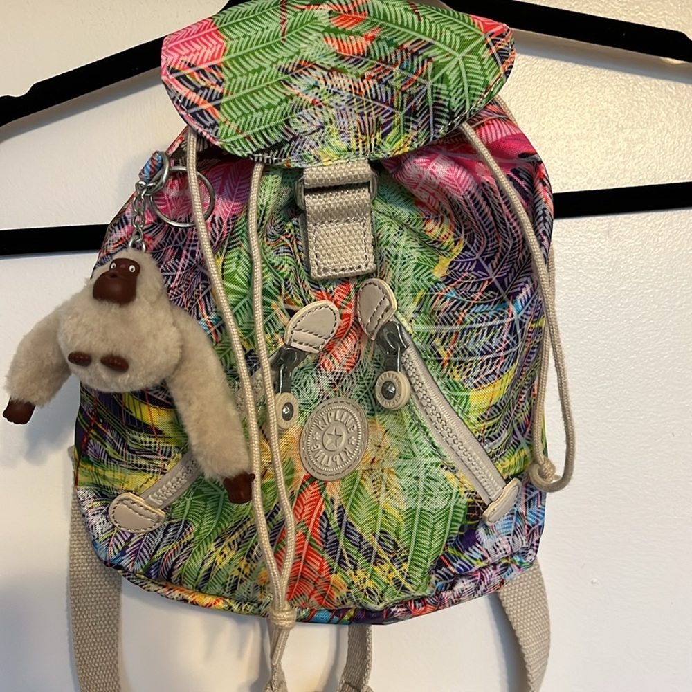 Kipling Rainbow Leaves Mini Backpack - image 2